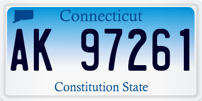 CT license plate AK97261