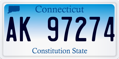 CT license plate AK97274