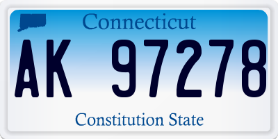 CT license plate AK97278