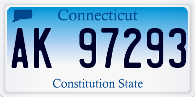 CT license plate AK97293