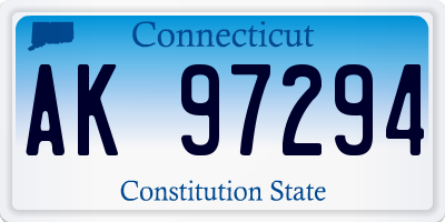 CT license plate AK97294