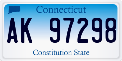 CT license plate AK97298