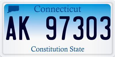 CT license plate AK97303