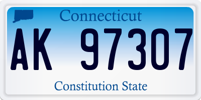 CT license plate AK97307