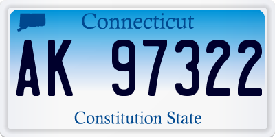 CT license plate AK97322