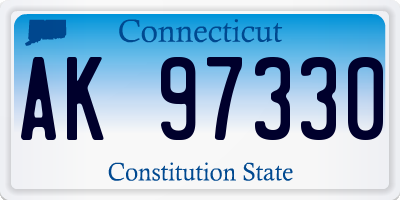 CT license plate AK97330