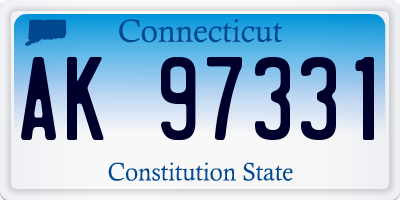 CT license plate AK97331