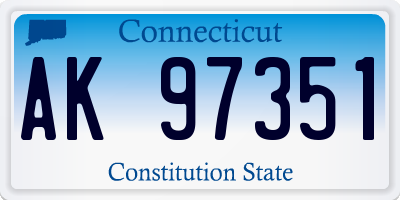CT license plate AK97351