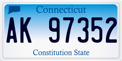 CT license plate AK97352