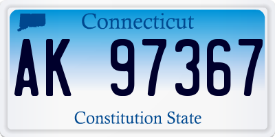 CT license plate AK97367