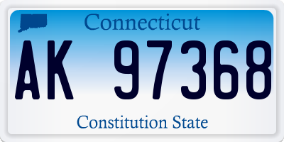 CT license plate AK97368
