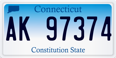 CT license plate AK97374