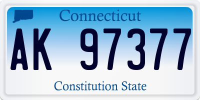 CT license plate AK97377
