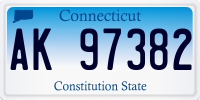 CT license plate AK97382