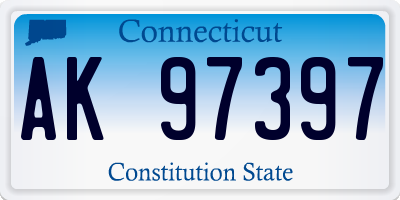 CT license plate AK97397