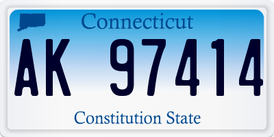 CT license plate AK97414