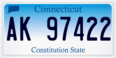 CT license plate AK97422