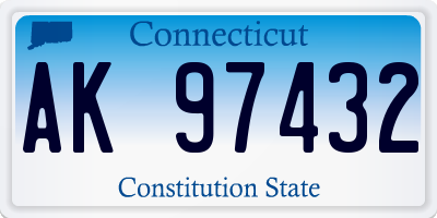 CT license plate AK97432