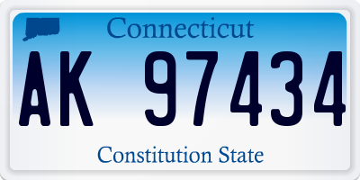 CT license plate AK97434