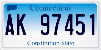 CT license plate AK97451