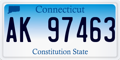 CT license plate AK97463