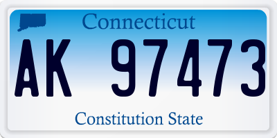 CT license plate AK97473