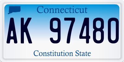CT license plate AK97480