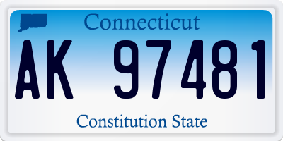 CT license plate AK97481