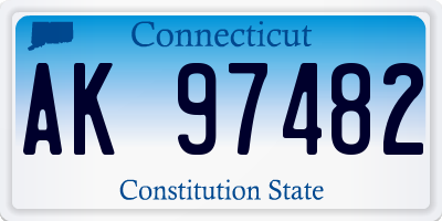 CT license plate AK97482
