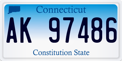 CT license plate AK97486