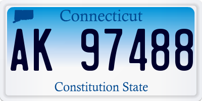 CT license plate AK97488