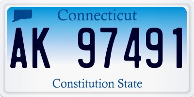 CT license plate AK97491