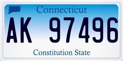 CT license plate AK97496