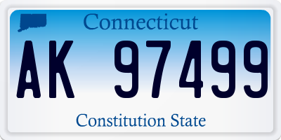 CT license plate AK97499