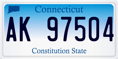 CT license plate AK97504