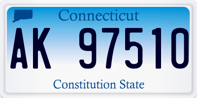 CT license plate AK97510