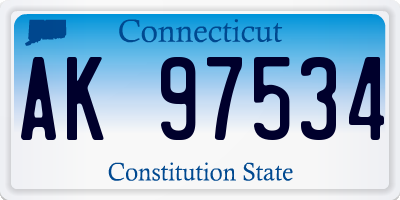 CT license plate AK97534