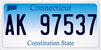 CT license plate AK97537