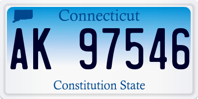 CT license plate AK97546