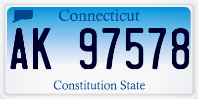 CT license plate AK97578
