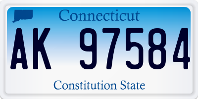 CT license plate AK97584