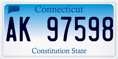 CT license plate AK97598