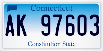 CT license plate AK97603