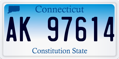 CT license plate AK97614