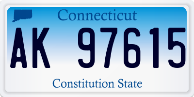 CT license plate AK97615