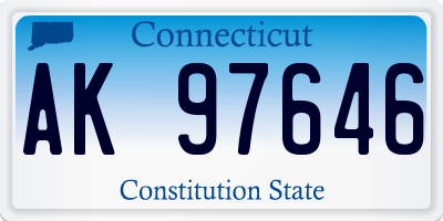 CT license plate AK97646