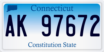 CT license plate AK97672