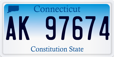 CT license plate AK97674
