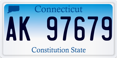 CT license plate AK97679