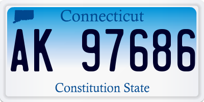 CT license plate AK97686